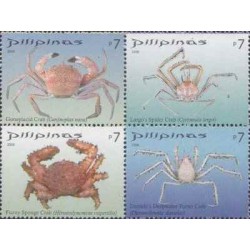 4 عدد تمبر خرچنگ ها - فیلیپین 2008