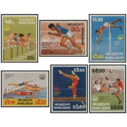 6 عدد تمبر بازی های المپیک - مونترال، کانادا - بنگلادش 1976