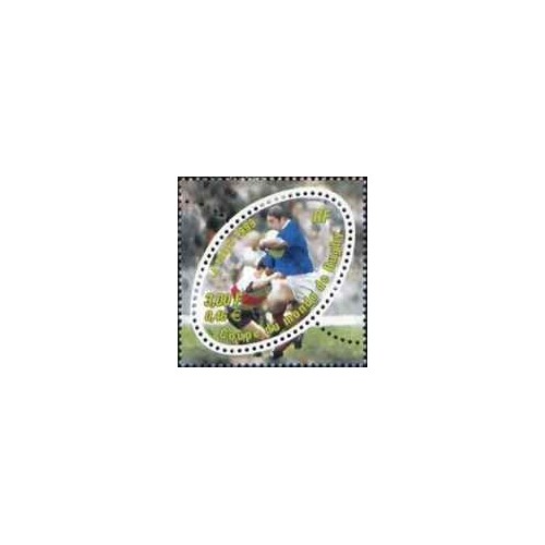 1 عدد تمبر چهارمین دوره مسابقات جهانی راگبی - فرانسه 1999 ارزش روی تمبر 0.46 یورو