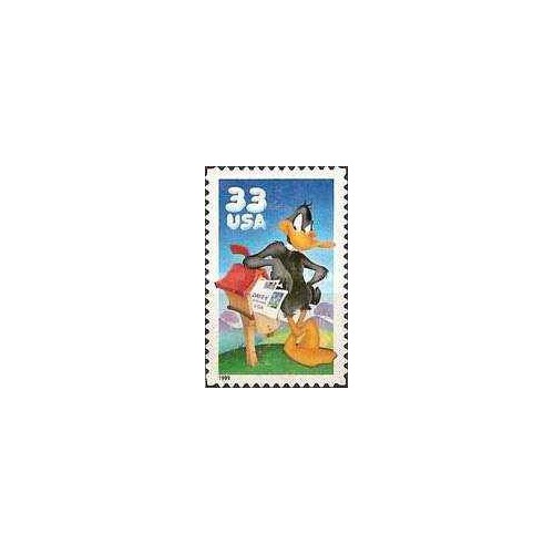 1 عدد تمبر اردک ابله (دافی) - خود چسب - آمریکا 1999