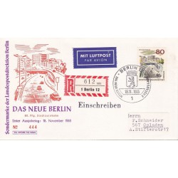 پاکت مهر روز تمبر برلین جدید - 80 -  برلین آلمان 1965