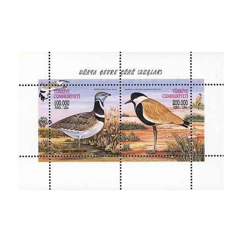 مینی شیت روز جهانی محیط زیست - پرندگان - 2 -  ترکیه 1999 قیمت 3.2 دلار