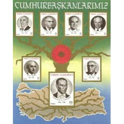 مینی شیت روسای جمهور ترکیه -  ترکیه 1987