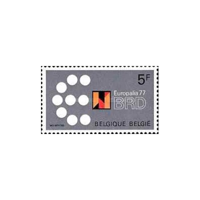 1 عدد  تمبر اروپاالیا 77  - بلژیک 1977