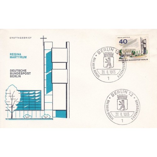پاکت مهر روز تمبر برلین جدید - 40 - A -  برلین آلمان 1965