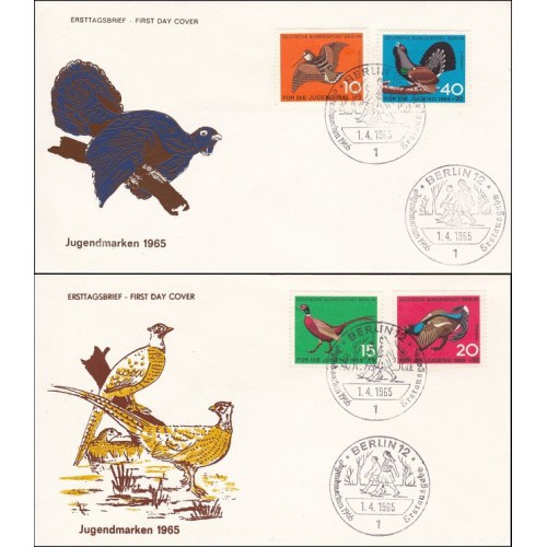 2 عدد پاکت مهر روز رفاه جوانان - پرندگان - برلین آلمان 1965 2 عدد پاکت مهر روز رفاه جوانان - پرندگان - برلین آلمان 1965