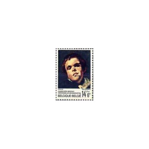 1 عدد  تمبر خیریه  - بلژیک 1976