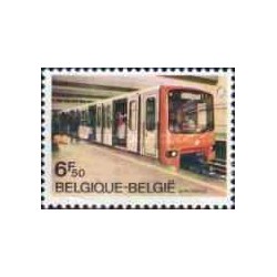 1 عدد  تمبر افتتاح متروی بروکسل  - بلژیک 1976