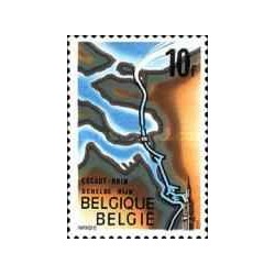 1 عدد تمبر کانال شلت-راین- بلژیک 1975
