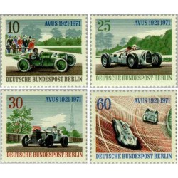 4 عدد تمبر  مسابقات اتومبیل رانی برلین - مرسدس ، اوپل - برلین آلمان 1971 تمبر شیت