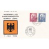 پاکت مهر روز تمبر انتخاب مجدد رئیس جمهور هاینریش لوبکه - برلین آلمان 1964