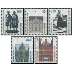 5 عدد تمبر سری پستی - جاهای دیدنی  - جمهوری فدرال آلمان 1997 قیمت 12 دلار