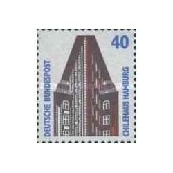 1 عدد تمبر سری پستی - جاهای دیدنی - 40pfg - جمهوری فدرال آلمان 1988