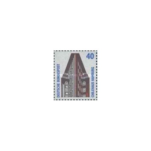 1 عدد تمبر سری پستی - جاهای دیدنی - 40pfg - جمهوری فدرال آلمان 1988