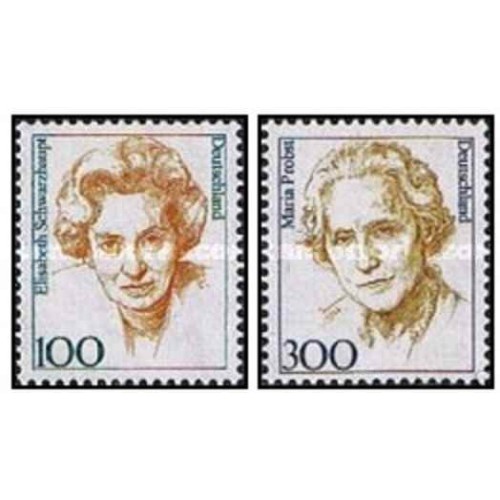 2 عدد تمبر سری پستی - زنان مشهور - 100 و 300- جمهوری فدرال آلمان 1997