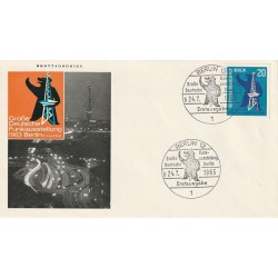 پاکت مهر روز تمبر نمایشگاه رادیو - برلین آلمان 1963