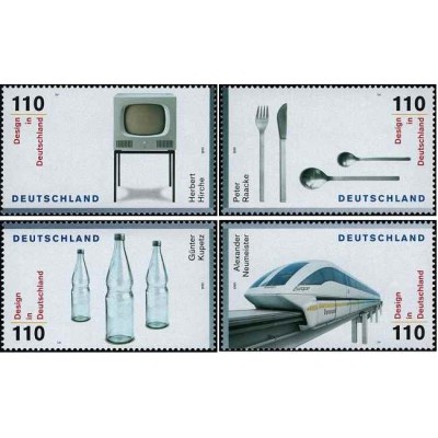 4 عدد تمبر طراحی آلمانی- جمهوری فدرال آلمان 1999 تمبر شیت