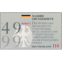 1 عدد تمبر پنجاهمین سالگرد مشروطه جدید - جمهوری فدرال آلمان 1999 تمبر شیت