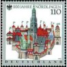 1 عدد تمبر هزار و صدمین سالگرد نوردلینگن - جمهوری فدرال آلمان 1998