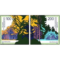 2 عدد تمبر پنجاهمین سالگرد انجمن حفاظت از جنگل های آلمان- جمهوری فدرال آلمان 1997 تمبر شیت