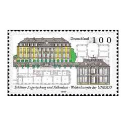1 عدد تمبر قلعه های آگوستوسبورگ و فالکنلوست در بروئل - جمهوری فدرال آلمان 1997