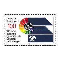 1 عدد تمبر صدمین سالگرد تاسیس اتحادیه صنعتی - جمهوری فدرال آلمان 1989