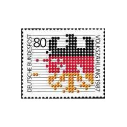 1 عدد تمبر سرشماری - جمهوری فدرال آلمان 1987
