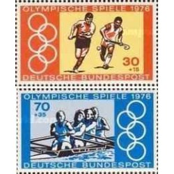 2 عدد تمبر بازی های المپیک - مونترال، کانادا - جمهوری فدرال آلمان 1976  تمبر مینی شیت