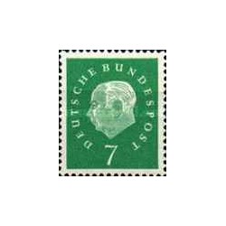 1 عدد تمبر سری پستی پوفسور دکتر هسوس - 7 فنیک - جمهوری فدرال آلمان 1959