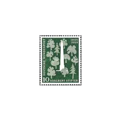 1 عدد  تمبر صد و پنجاهمین سالگرد تولد آدلبرت استیفتر - جمهوری فدرال آلمان 1955 قیمت 4 دلار