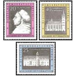 3 عدد  تمبر 450 امین سالگرد اصلاحات - جمهوری دموکراتیک آلمان 1967