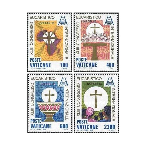 3 عدد تمبر چهل و سومین کنگره بین المللی - واتیکان 1985 قیمت 4.8 دلار 3 عدد تمبر چهل و سومین کنگره بین المللی - واتیکان 1985 قیمت 4.8 دلار