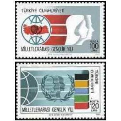 1 عدد  تمبر  سال بین المللی جوانان - ترکیه 1985
