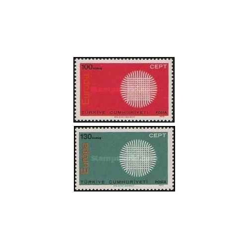 2 عدد تمبر مشترک اروپا - Europa Cep - ترکیه 1970 2 عدد تمبر مشترک اروپا - Europa Cep - ترکیه 1970