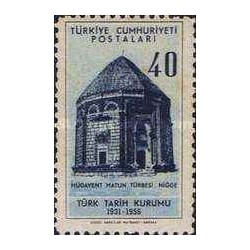 1 عدد  تمبر بیست و پنجمین سالگرد انجمن تاریخی ترکیه - ترکیه 1956