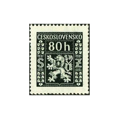 1 عدد تمبر رسمی - نشان ملی - 80h - چک اسلواک 1947 1 عدد تمبر رسمی - نشان ملی - 80h - چک اسلواک 1947