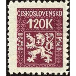 1 عدد  تمبر رسمی - نشان ملی - 1.2Kcs - چک اسلواک 1947