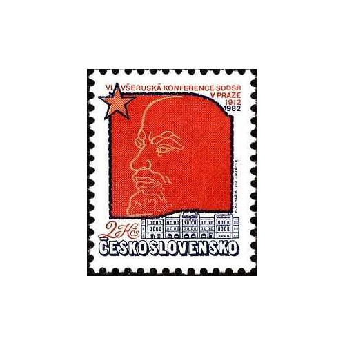 1 عدد تمبر هفتادمین سالگرد ششمین کنگره حزب کارگران روسیه، پراگ - چک اسلواک 1982 1 عدد تمبر هفتادمین سالگرد ششمین کنگره حزب کارگران روسیه، پراگ - چک اسلواک 1982