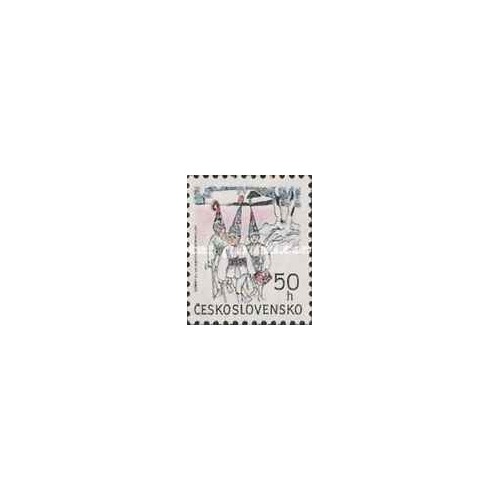 1 عدد تمبر کریسمس - چک اسلواک 1991 1 عدد تمبر کریسمس - چک اسلواک 1991