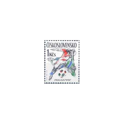 1 عدد تمبر جام جهانی فوتبال - ایتالیا - چک اسلواکی 1990 1 عدد تمبر جام جهانی فوتبال - ایتالیا - چک اسلواکی 1990