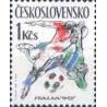 1 عدد  تمبر جام جهانی فوتبال - ایتالیا  -  چک اسلواکی 1990