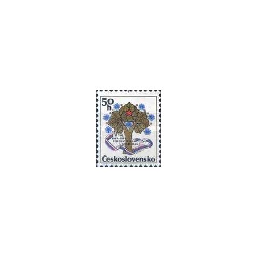 1 عدد تمبر بیستمین سالگرد جمهوری فدرال سوسیالیستی چکسلواکی - چک اسلواکی 1989 1 عدد تمبر بیستمین سالگرد جمهوری فدرال سوسیالیستی چکسلواکی - چک اسلواکی 1989