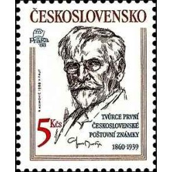 1 عدد  تمبر نمایشگاه بین المللی تمبر پراگا 88 - هفتادمین سالگرد اولین تمبر چکسلواکی -  چک اسلواکی 1988 تمبر شیت