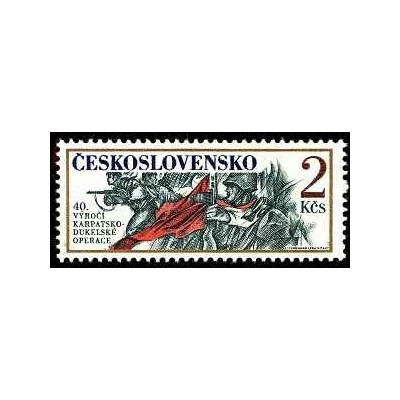 1 عدد تمبر چهلمین سالگرد نبرد دوکلا -  چک اسلواکی 1984