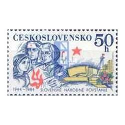 1 عدد تمبر چهلمین سالگرد قیام اسلواکی -  چک اسلواکی 1984