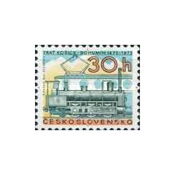 1 عدد تمبر صدمین سالگرد راه آهن Kosice-Bohumin -  چک اسلواکی 1972