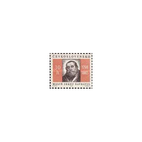 1 عدد  تمبر صدمین سالگرد مرگ جوزف ناوراتیل، 1798-1865 - نقاش - چک اسلواکی 1965