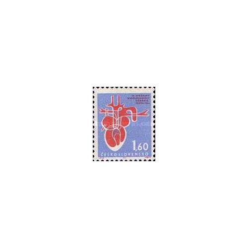 1 عدد تمبر چهارمین کنگره قلب و عروق اروپا، پراگ - چک اسلواکی 1964 1 عدد تمبر چهارمین کنگره قلب و عروق اروپا، پراگ - چک اسلواکی 1964