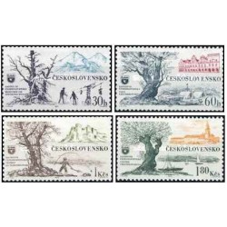 4 عدد  تمبر گردشگری - چک اسلواکی 1964