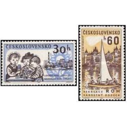 2 عدد  تمبر تسهیلات اجتماعی کارگران چک - چک اسلواکی 1962